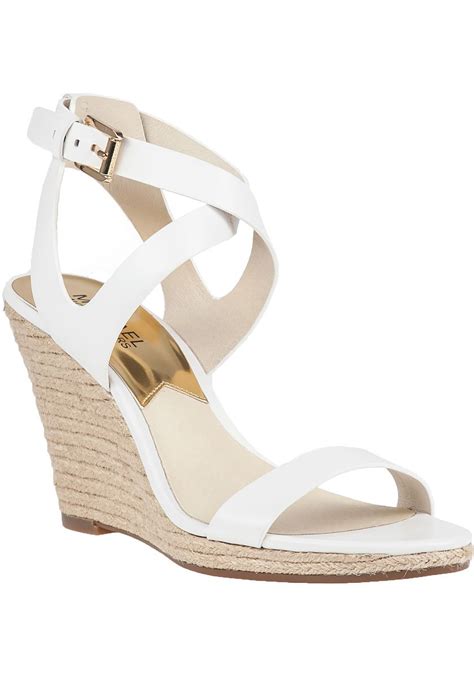 michael kors open toe sandals|Michael Kors white wedge sandals.